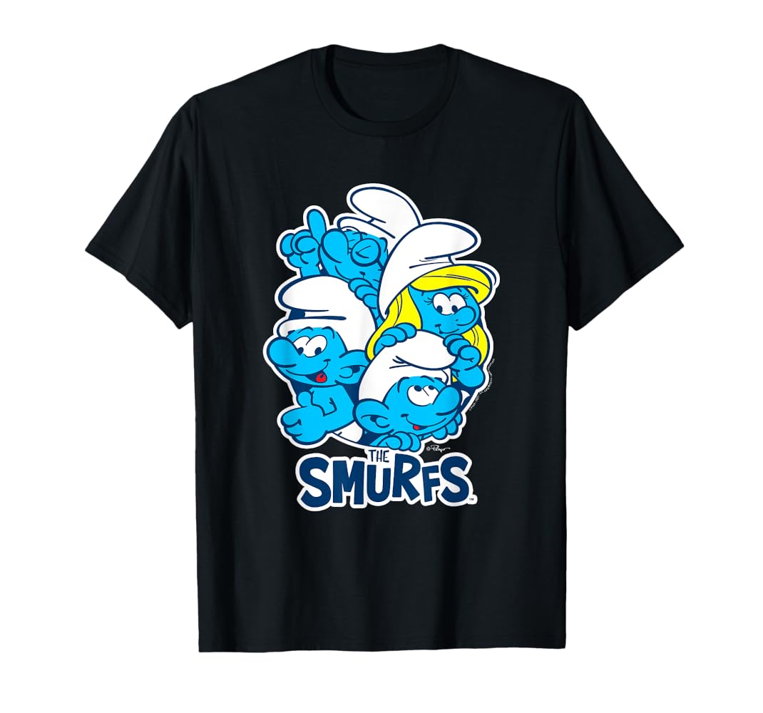 ★2025SS新作★WKNDRS X SMURFS★CARTOON T-SHIRT Amazon.com: The Smurfs Group T-Shirt : Clothing, Shoes & Jewelry